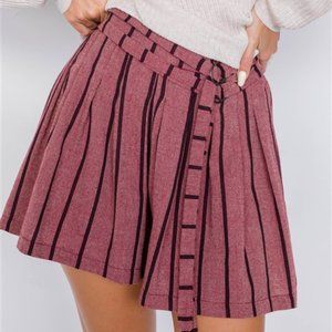 3/$20 - Mauve Striped High Waist Relaxed Fit Shorts